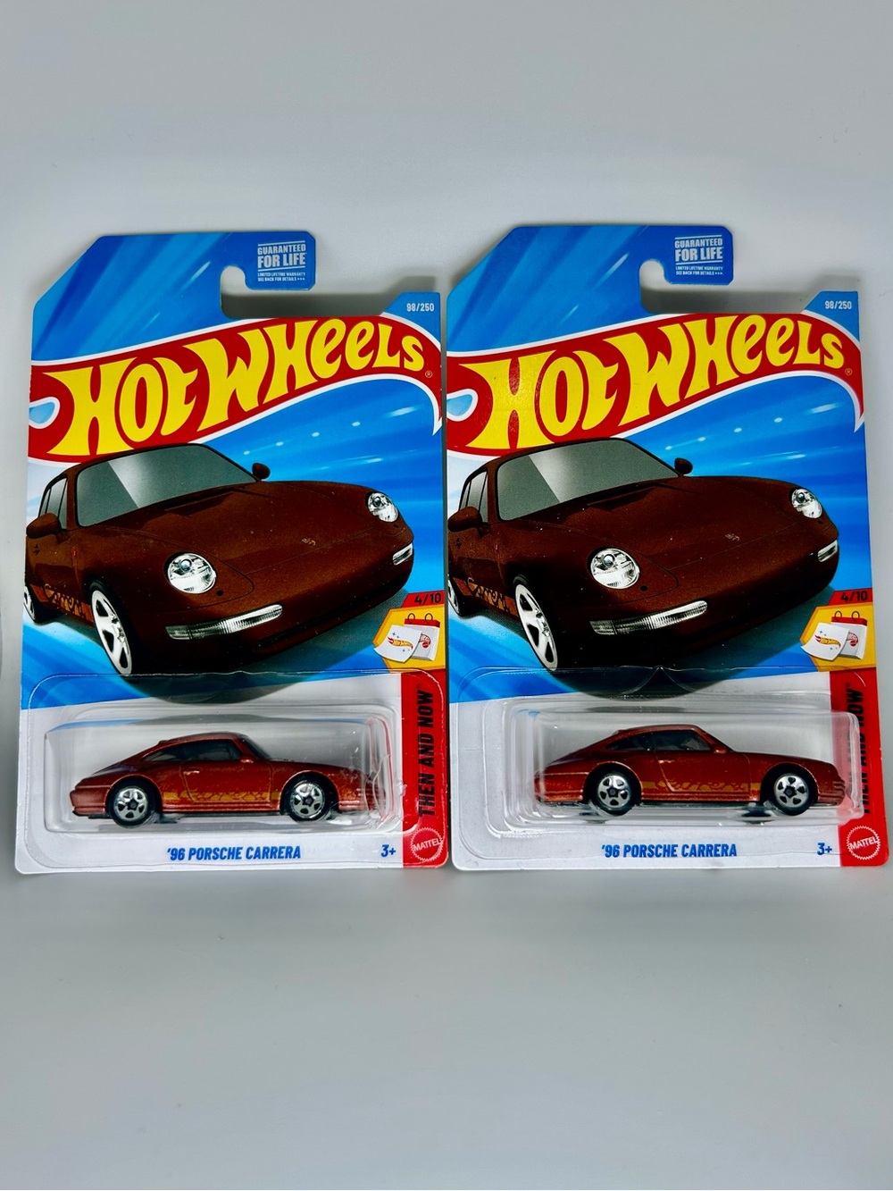 Hot Wheels Porsche Lot of 2x - ‘96 Porsche 911 Carrera Copper & Brown 2x NEW